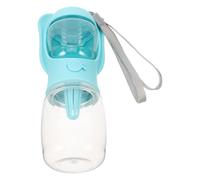 CLISPEED Botella para Mascotas Bebedero Portátil Dispensador de Agua y Comida de Viaje Color Azul Tamaño Pequeño para Perros y Cachorros Caminatas y Excursiones
