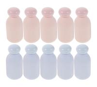 CLISPEED Botellas de Ducha Rellenables 100 Ml Juego de 10 Unidades 5 Rosa 5 Azul Botellas Exprimibles de PE Tapa Abatible Dispensadores Portátiles para Gel de Ducha y Champú Ideales