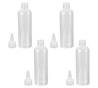 CLISPEED Botellas de Plástico de 200ml Punta Exprimidora, Fácil, Paquete de 4 Unidades para Uso Doméstico en Electrodomésticos
