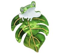 CLISPEED Broche De Animal De Metal Esmaltado, Pin De Solapa Rana, Decoración Para Ropa Mujer, Accesorio De Moda Unisex Para Trajes, Bufandas y Mochilas, Diseño Acrílico Color Verde, Tamaño Mediano