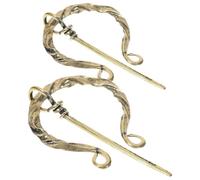 CLISPEED Broche Vikingo Accesorio Medieval para Mujer Pack de 2 Piezas de Aleación Dorada Hebilla para Capa y Cinturón Originales para Ropa y Bolso