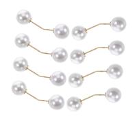 CLISPEED Broches y Alfileres Decorativos Perlas, Imperdibles Pequeños de Vestir, de Metal Resistente, para Mujer, Uso en Ropa y Bufandas, Pack de 8 Piezas, Diseño Oculto y Seguro