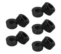 CLISPEED Bujes para Ejes de Patinetas 10 Piezas Negros Amortiguadores Antichoque para Longboard Accesorios Deportivos para Skate y Patines Adolescentes Adultos