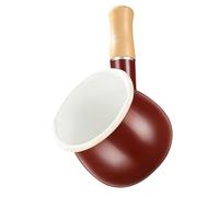 CLISPEED Cacerola Esmaltada Pequeña para Leche con Asa, Olla Multifuncional para Ñiño y Cocina, Recipiente para Crema Portátil, Adecuado para Calentar Leche y Preparar Alimentos