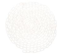 CLISPEED Cadena de Seguridad para Conos y Postes de Advertencia Ligera y Fácil de Transportar de Plástico Blanco para Control Vial y Señalización en Pasillos o Patios