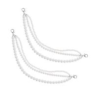 CLISPEED Cadenas de Perlas Sintéticas para Zapatos de Mujer Triple Capa Cierre Rápido Correas Decorativas para Tacones Altos y Botas Accesorios Elegantes para Calzado Casual y Formal