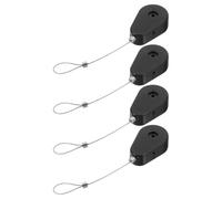 CLISPEED Caja Antirrobo Retráctil para Cables Alambre de Acero, 1 Metro de Longitud, Color Negro Cierre, 4 Piezas, Estuche Telescópico de Seguridad Adecuado para Protección y Organización