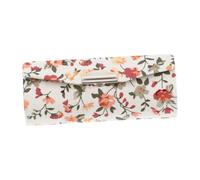 CLISPEED Caja Compacta para Labiales Espejo y Cierre Seguro Diseño Retro Bordado Floral Compatible Tubos Estándar Adecuado para Mujeres en Desplazamientos