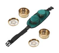 CLISPEED Caja de Moxibustión Portátil de Cobre con Doble Cámara Set 3 Piezas con Funda de Tela Verde Quemador para Terapia de Acupuntura y Uso Doméstico Herramienta Terapéutica para