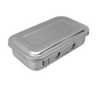 CLISPEED Caja Esterilizadora para Manicura de Acero Inoxidable 304 Grueso con Tapa Sellada Bandeja de de Uñas de 8 Pulgadas Organizador y Limpiador Profesional para Herramientas de Salón