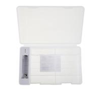 CLISPEED Caja Organizadora de Pilas AA y AAA de Plástico Portátil con Comprobador y Compartimentos Precisos para Uso en Trabajo y Viajes de Negocios
