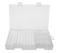 CLISPEED Caja Organizadora Transparente Material Abs Resistente con Cierre Seguro Adecuado para Guardar en Cajones y Transportar Fácilmente para Pilas AA, AAA y Botón
