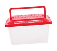 CLISPEED Caja Portátil para Mascotas Tanque Transparente de Resistente para Tortugas Peces y Pequeños Reptiles con Gran Capacidad y Diseño Compacto para Transporte y Alimentación