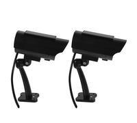 CLISPEED Cámaras Falsas de Seguridad CCTV para Interiores y Exteriores 2 Unidades Negras sin Batería Simulación Realista Luz LED Intermitente Protección para Hogares Oficinas y Tiendas