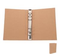 CLISPEED Carpeta de Anillas de Papel Kraft Marrón 6 Agujeros, Cubierta Reutilizable Antideslizante y Fácil de Limpiar para Diario y Escritura Creativa