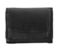 CLISPEED Cartera de PU para Mujer Negra, Monedero Pequeño Plegable Triple Compartimento, Organizador de Billetera Antimagnetismo, Tarjetero de Gran Capacidad Adecuado para Uso Diario