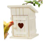 CLISPEED Casa para Pájaros de Madera Natural Exterior Nido para Anidación con Entrada Adecuada Decorativa para Jardín y Patio Casita sin Pintar Personalizable para Aves