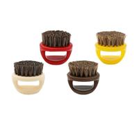 CLISPEED Cepillo para Barba Masculino de Cerda de Jabalí Mango de Plástico, Set 4 Piezas Multifuncional para Peinar Barba Rota y Bigote, Herramienta Portátil para Cuidado y Color Aleatorio