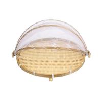CLISPEED Cesta de Bambú Estilo Pastoral, Tejida Manualmente, Duradera y Marrón, Adecuada para Uso el Hogar y Familiar