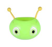 CLISPEED Cesta de bicicleta para niños con diseño de cabeza de gusano, para bicicleta, scooter, triciclo, cesta delantera para manillar para niño y niña, color verde