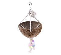 CLISPEED Cesta de Natural para Pájaros Juguete Colgante de Madera para Periquitos y para Mordida y Juegol Accesorio para Jaula de Aves