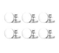 CLISPEED Cierres Magnéticos para Cortinas de Aleación Plata, 6 Pares de Botones Invisibles para Sujetar y Decorar, Diseño Elegante para Ambiente Acogedor