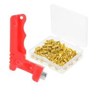 CLISPEED Clavos para Zapatillas de Atletismo, Picos de Acero Dorados, con Llave y Caja, para Zapatillas de Pista, Atletismo y Salto de Longitud, Atletas
