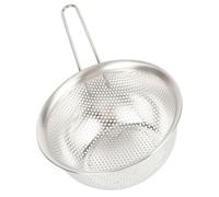 CLISPEED Colador de Malla Diseño Escurridor de Acero Inoxidable Color Plata para Arroz y Frutas para Uso Diario y Camping al Aire Libre