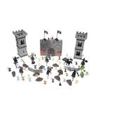 CLISPEED Conjunto de 250 Figuras de Soldados y Caballeros Medievales de Plástico en 4 Colores, Modelos Realistas para Mesa de Arena, Decoración Medieval y Juegos de rol, Miniaturas