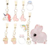 CLISPEED Conjunto de Pendientes de Clip sin Perforación para Niñas Diseño de Dibujos Animados Ice Cream Materiales Duraderos Pendientes Adorables y Antialérgicos Joyería Infantil para