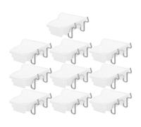 CLISPEED Contenedor de Almacenamiento para Tablero Perforado de Plástico y Acero Inoxidable, Caja Organizadora Resistente de 10 Piezas para Oficina y Garaje