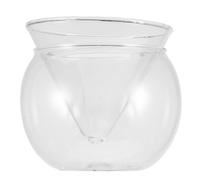 CLISPEED Copa de Cóctel Creativa Transparente de Cristal Base Triangular Antideslizante, Tamaño Pequeño 10,4x10,4x9,5 Cm, Vaso para Beber Adecuado para Hogar y Bar