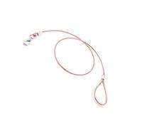 CLISPEED Correa para Perros Grande Resistente Mordeduras Acero Inoxidable Roja Entrenamiento Exterior Cubierta Antipellizcos Ligera