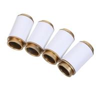 CLISPEED Cubiertas para Barra de Cortina de Hierro de 22 MM Juego de 4 Remates Decorativos en Color Marfil Accesorios para Decoración de Ventanas en Hogar y Oficina Protección y