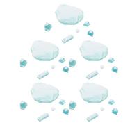 CLISPEED Cubitos 30 Piezas de Resina Azul Transparente de Hielo Artificiales Accesorios de Invierno Iceberg para Adornos de Dioramas para Casa de Muñecas y Escenas Acuáticas