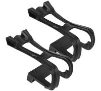 CLISPEED Cubre Pedales de Bicicleta de Plástico Negro Antideslizante Instalación Rápida y Resistente para Ciclismo en Ciudad y Exterior 2 Piezas