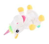 CLISPEED de Animales Juguetes de Cuentos Juguete de interacción Entre de Mano para de Unicornio para títeres para Tela Blanco