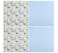 CLISPEED de Tela de Patchwork de Algodón Cuadrada 50x50 Cm 4 Piezas Fácil de Cortar y Coser para Manualidades DIY y Costura a Mano