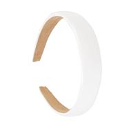CLISPEED Diadema Ancha de PU Blanca Banda para Cabello Antideslizante Accesorio Sólido para Mujer Cómoda y Ligera para Diario y Fiestas