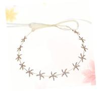 CLISPEED Diadema De Estrella De Mar Gemas De Imitación Dorada Para Novia Accesorios De Cabello Brillantes Para Mujer Para Decoración De Fiesta y Boda