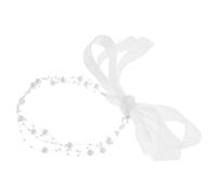 CLISPEED Diadema de Perlas Estilo Barroco Collar de Cadena para Boda, Accesorio Cabello de Dama y Eventos Nupciales