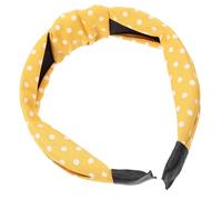 CLISPEED Diadema de Tela Lunares Amarilla, Diadema Ancha Antideslizante para Mujer y Niña, Aro Cabello Delicado, Banda Cómoda para Uso Diario y Fiestas (Varios estilos)