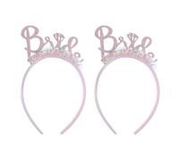 CLISPEED Diadema para Novia Boda 2 Piezas Letras Bride Accesorio Pelo Novias Ceremonia Fiesta Despedida de Soltera Elegante y Sencillo