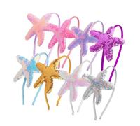 CLISPEED Diadema Pelo de Niña Pequeña Forma de Estrella de Mar y Animales Marinos, 8 Piezas Multicolor, Accesorio Decorativo para Uso Diario y Presentaciones