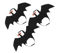 CLISPEED Disfraz de Murciélago para Mascotas Pequeño con Alas y Campana 3 Piezas Ligeras para Perro y Gato Adecuado para Halloween y Fiestas de Interior y Exterior