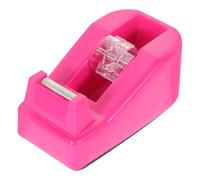 CLISPEED Dispensador de Cinta Adhesiva Portátil Antideslizante para Escritorio con Cortador Soporte Compacto para Oficina Papelería y Uso Escolar Diseño Transparente Color Rojo