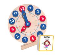 CLISPEED Educativo de Reloj de Madera para Juguete Cognitivo para Aprendizaje del Desarrollo de Habilidades Lógicas y Creativas Material Seguro y para Edad Preescolar