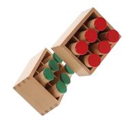 CLISPEED Educativo de Tubos Sonoros de Madera para Desarrollo Auditivo y Motricidad Fina Juguete Sensorial Montessori para Bebés y Pequeños