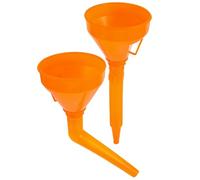 CLISPEED Embudo para Coche de Plástico Naranja 2 Piezas Diseño Multifuncional y Manos Libres para Repostaje y Conducción al Aire Libre