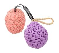 CLISPEED Esponja De Baño Corporal De Extracto Natural 2 Unidades Tamaño Pequeño Bola Exfoliante Suave Para Bebés y Adultos Uso Diario Higiene Personal Sin Daños